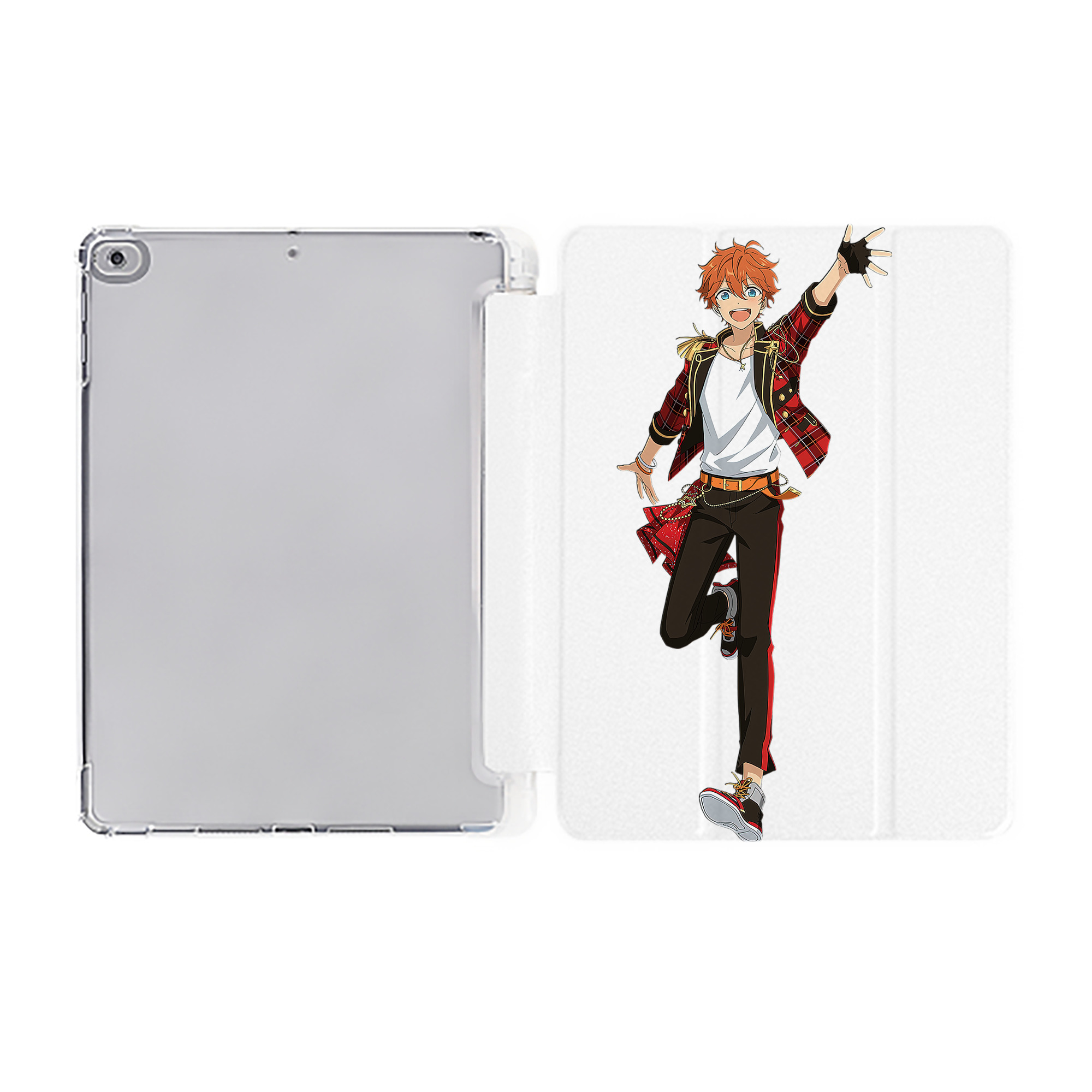 （画像用） あんさんぶるスターズ! Ensemble Stars IPad ケース ペン収納付き 三つ折りスタンド PUレザー×シリコン 対応機種9.5/10.5/10.9インチ